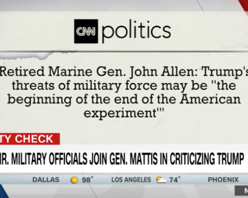 John Avlon Why it matters that former military leaders spoke out – CNN